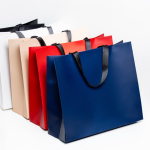 Premium matte papieren tas met zijvouw en handgrepen 9kg