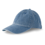 Vintage cap zonder structuur met 6 panelen van katoen 250 g/m2 kleur marineblauw