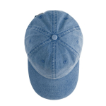 Vintage cap zonder structuur met 6 panelen van katoen 250 g/m2 kleur marineblauw
