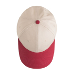Tweekleurige katoenen sportpet met stevige structuur 250 g/m2 kleur bordeaux