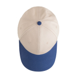 Tweekleurige katoenen sportpet met stevige structuur 250 g/m2 kleur marineblauw