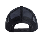 5-panel trucker cap met sluiting en gebogen klep 250 g/m2 kleur zwart