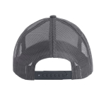 5-panel trucker cap met sluiting en gebogen klep 250 g/m2 kleur donkergrijs