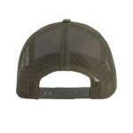 5-panel trucker cap met sluiting en gebogen klep 250 g/m2 kleur olijfgroen