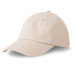 Katoenen baseballpet in dad-hatstijl, 6 panelen 250 g/m2 kleur beige