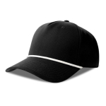 5-panel baseball pet met snapbacksluiting kleur zwart