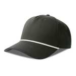 5-panel baseball pet met snapbacksluiting kleur donkergrijs
