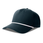5-panel baseball pet met snapbacksluiting kleur marineblauw