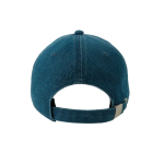 Ecologische denim baseballpet met 5 panelen en gesp-sluiting kleur jeans blauw