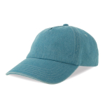 Ecologische denim baseballpet met 5 panelen en gesp-sluiting kleur grijsachtig blauw