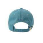 Ecologische denim baseballpet met 5 panelen en gesp-sluiting kleur grijsachtig blauw