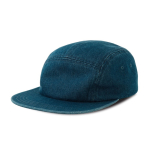 Ongestructureerde 5-panel campercap met platte klep kleur jeans blauw