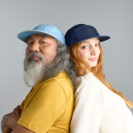 Ongestructureerde 5-panel campercap met platte klep