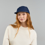 Ongestructureerde 5-panel campercap met platte klep