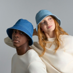 Panamahoed van denim katoen, geverfd met DyStar®