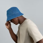 Panamahoed van denim katoen, geverfd met DyStar®