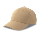 Baseballpet van eco polyester, 6 panelen en klittenbandsluiting kleur khaki
