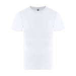 Wit T-shirt met korte mouwen en ronde hals 150 g/m² kleur wit  negende weergave