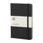 Moleskine gelijnd notitieboek met elastische sluiting kleur zwart