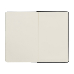 Moleskine gelijnd notitieboek met elastische sluiting kleur zwart derde weergave achterkant