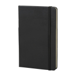 Moleskine gelijnd notitieboek met elastische sluiting kleur zwart derde weergave