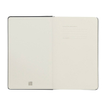 Moleskine gelijnd notitieboek met elastische sluiting kleur zwart derde weergave voorkant