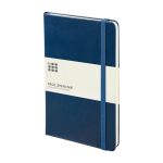 Moleskine gelijnd notitieboek met elastische sluiting kleur blauw