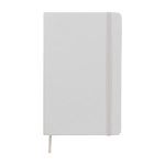 Moleskine gelijnd notitieboek met elastische sluiting kleur wit tweede weergave voorkant