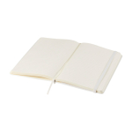 Moleskine gelijnd notitieboek met elastische sluiting kleur wit derde weergave