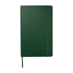 Moleskine gelijnd notitieboek met elastische sluiting kleur groen tweede weergave voorkant