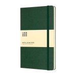 Moleskine gelijnd notitieboek met elastische sluiting kleur groen