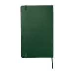 Moleskine gelijnd notitieboek met elastische sluiting kleur groen tweede weergave achterkant