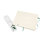Moleskine gelijnd notitieboek met elastische sluiting kleur groen tweede weergave