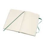 Moleskine gelijnd notitieboek met elastische sluiting kleur groen vierde weergave