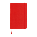 Moleskine gelijnd notitieboek met elastische sluiting kleur donkerrood tweede weergave voorkant
