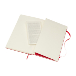 Moleskine gelijnd notitieboek met elastische sluiting kleur donkerrood vierde weergave