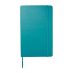 Moleskine gelijnd notitieboek met elastische sluiting kleur pastel blauw tweede weergave voorkant