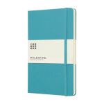 Moleskine gelijnd notitieboek met elastische sluiting kleur pastel blauw