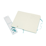 Moleskine gelijnd notitieboek met elastische sluiting kleur pastel blauw tweede weergave