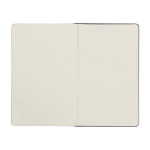 Moleskine gelijnd notitieboek met elastische sluiting kleur grijsachtig blauw derde weergave achterkant