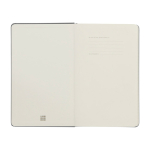 Moleskine gelijnd notitieboek met elastische sluiting kleur grijsachtig blauw derde weergave voorkant