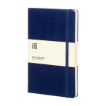 Moleskine gelijnd notitieboek met elastische sluiting kleur ultramarijn blauw
