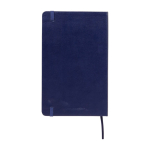 Moleskine gelijnd notitieboek met elastische sluiting kleur ultramarijn blauw tweede weergave achterkant