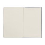 Moleskine gelijnd notitieboek met elastische sluiting kleur ultramarijn blauw derde weergave achterkant