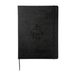 Moleskine Classic XL notitieboek met harde kaft, gelijnde pagina’s kleur zwart weergave detail met logo