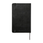 Moleskine Classic middelgroot gelijnd notitieboek met harde kaft kleur zwart tweede weergave achterkant