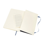 Moleskine Classic gelijnd notitieboek met zachte kaft kleur blauw derde weergave achterkant