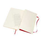 Moleskine Classic gelijnd notitieboek met zachte kaft kleur donkerrood derde weergave achterkant