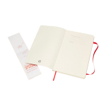 Moleskine Classic gelijnd notitieboek met zachte kaft kleur donkerrood derde weergave voorkant