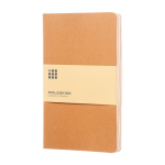 Moleskine Cahier gelijnde schrift met kartonnen kaft en binnenvak kleur bruin
